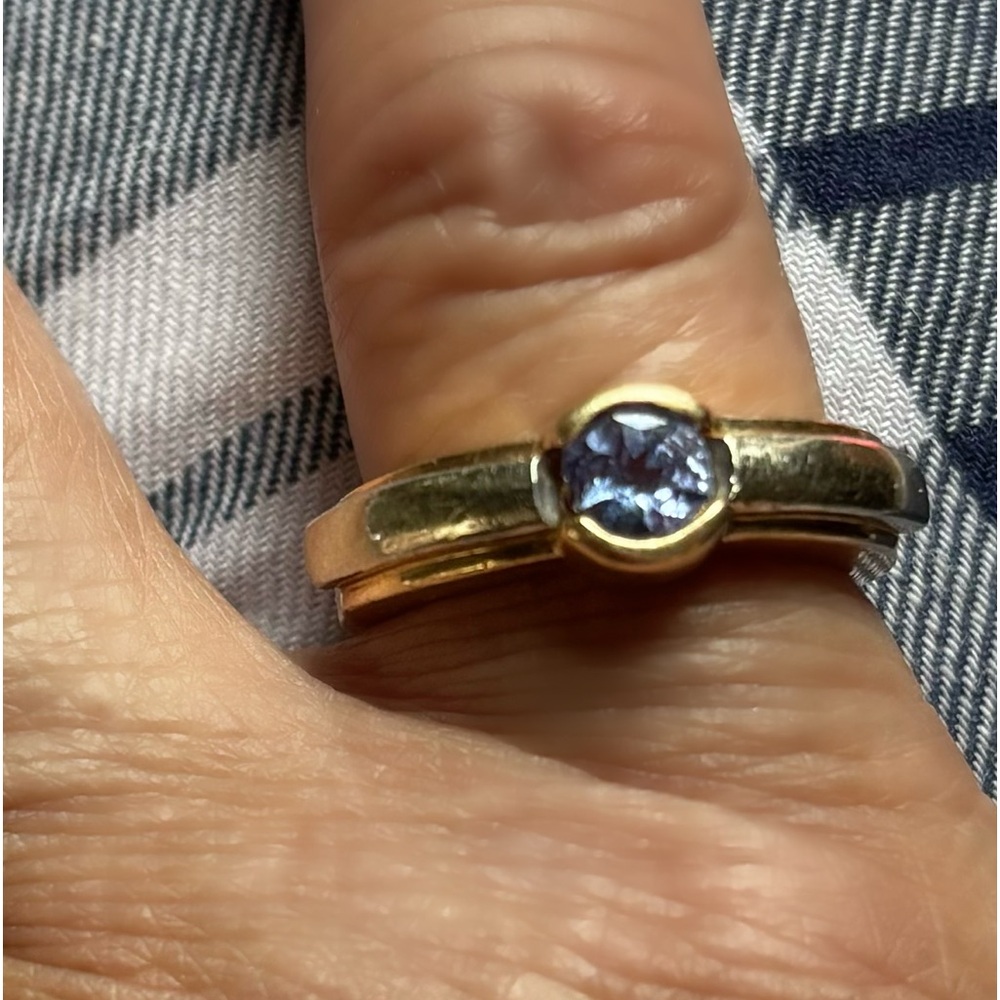 tanzanite 14ct yellow and white gold Le Vian ring
